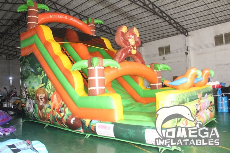 18FT Jungle Safari Inflatable Slide