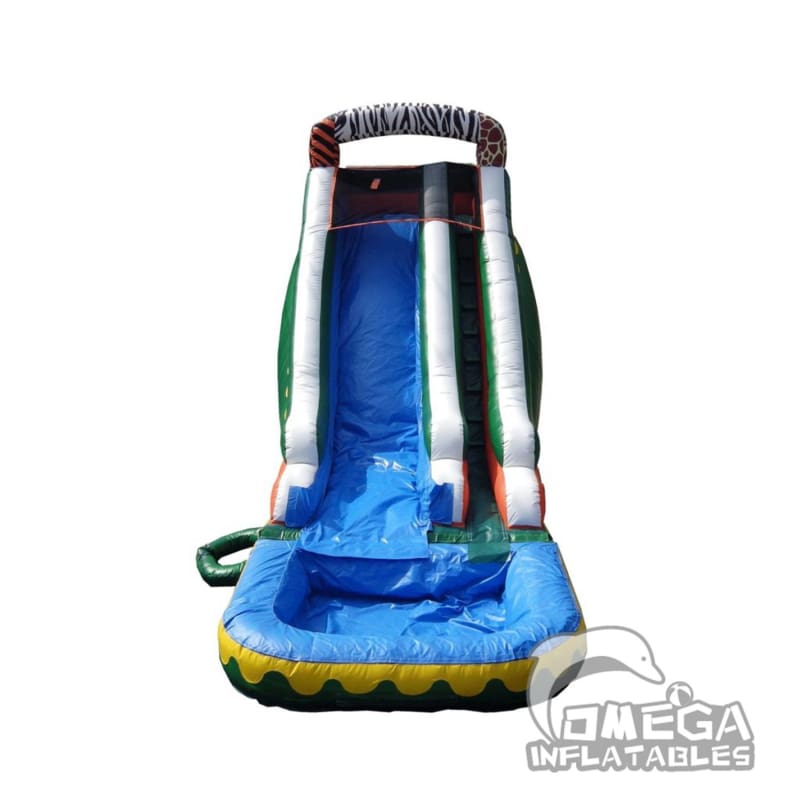 18FT Jungle Zoo Marble Super Wet Dry Slide