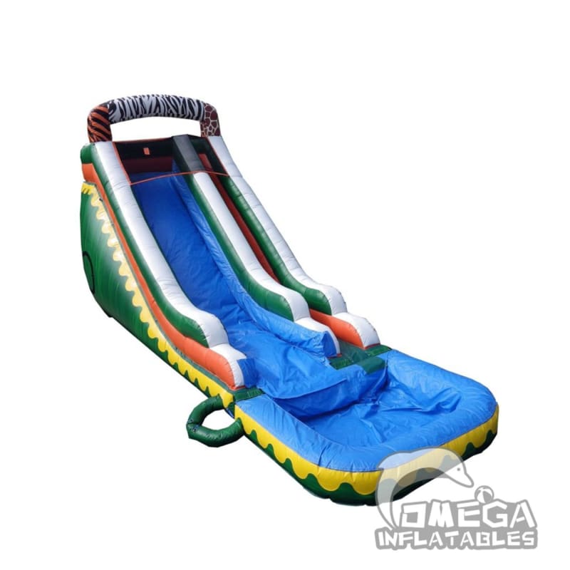 18FT Jungle Zoo Marble Super Wet Dry Slide