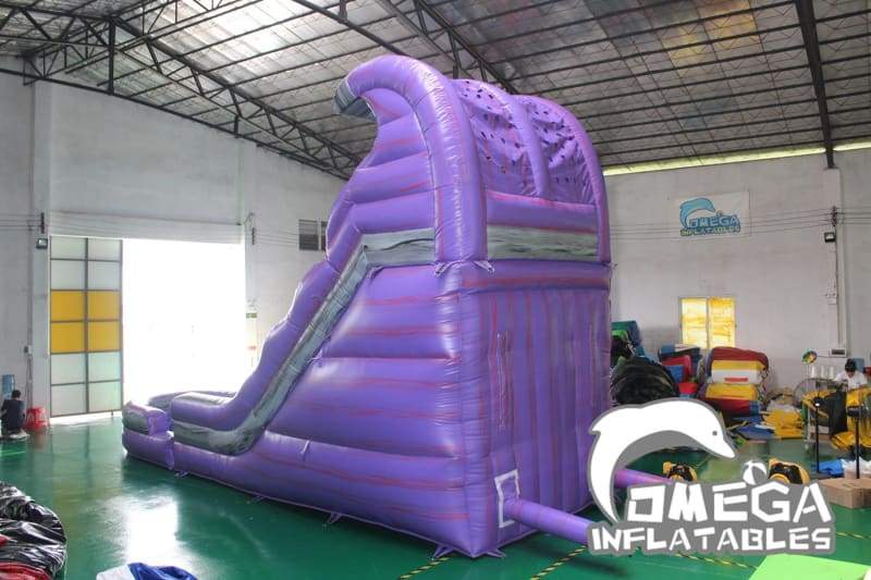 18FT Marble Purple Wave Wet Dry Slide