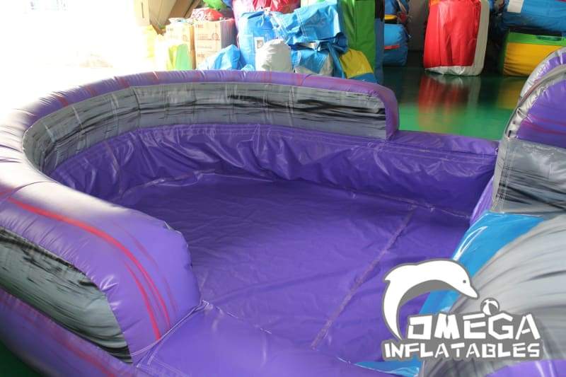 18FT Marble Purple Wave Wet Dry Slide