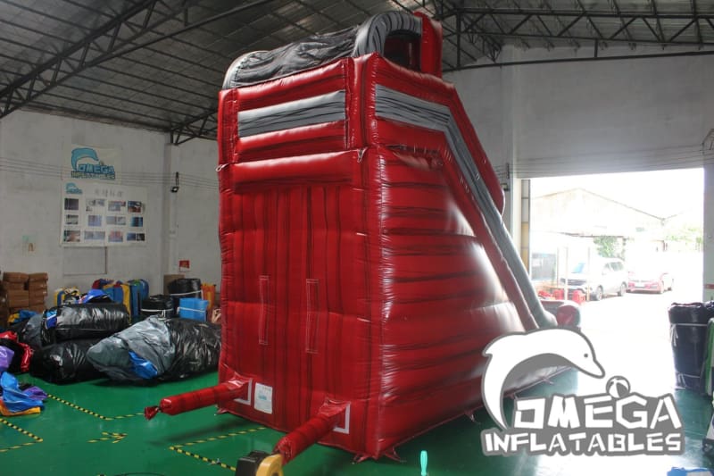 18FT Marble Red Dry Slide - Omega Inflatables Factory