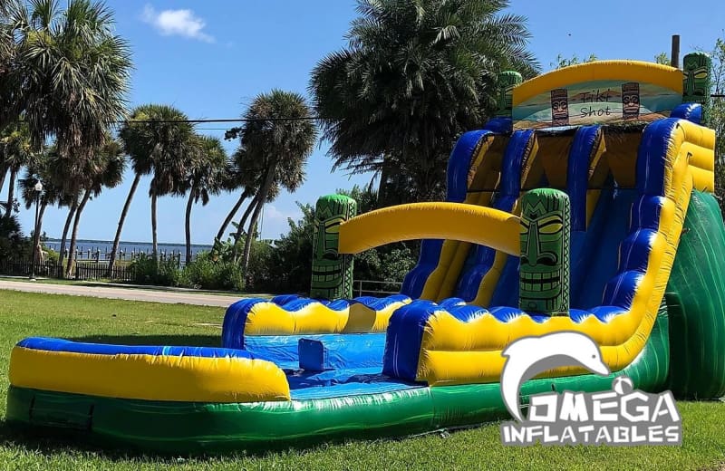 18FT Tiki Shot Dual Lane Water Slide