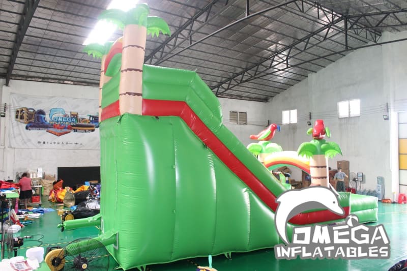 18FT Tropical Rain Forest Wet Dry Slide - Omega Inflatables Factory