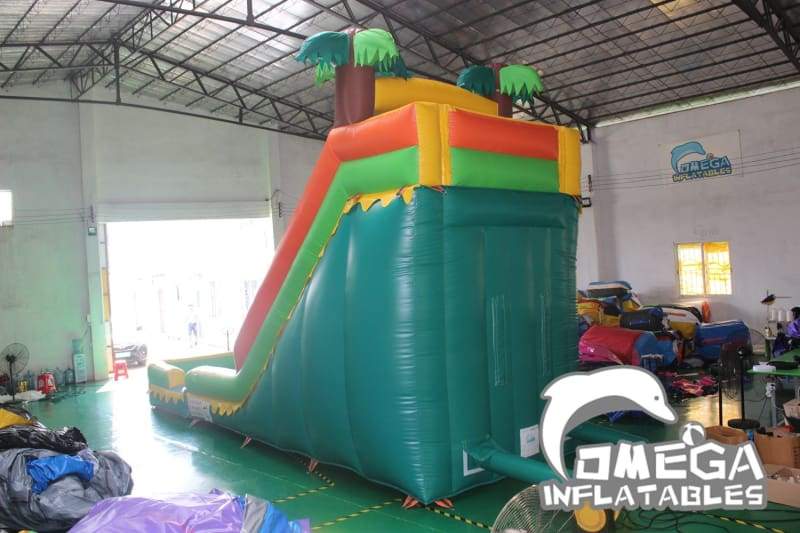 18FT Tropical Inflatable Wet Dry Slide