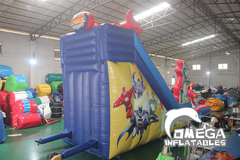 18FT Justice League Inflatable Water Slide - Omega Inflatables Factory