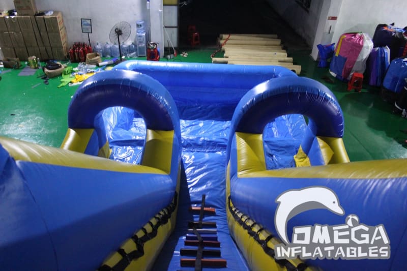 20FT Blue Dual Lane Water Slide