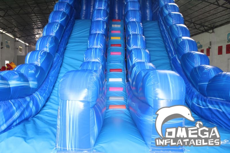 20FT Blue Marble Wave Water Slide