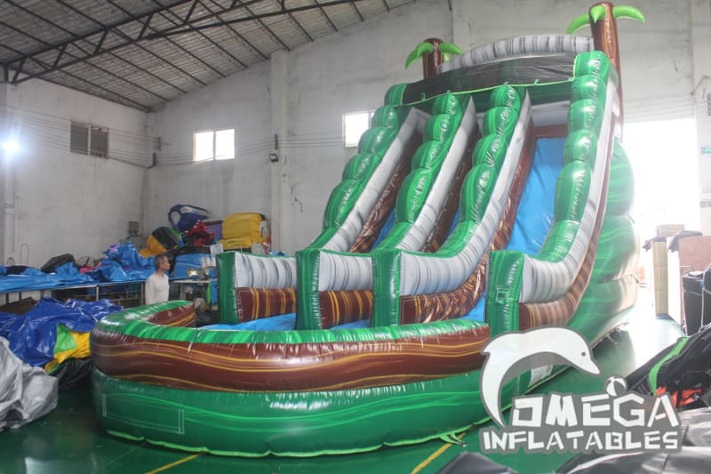 20FT Emerald Dual Lane Water Slide