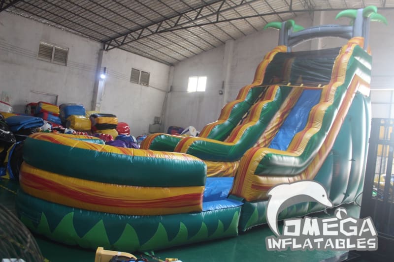 20FT Palm Tree Wet Dry Slide