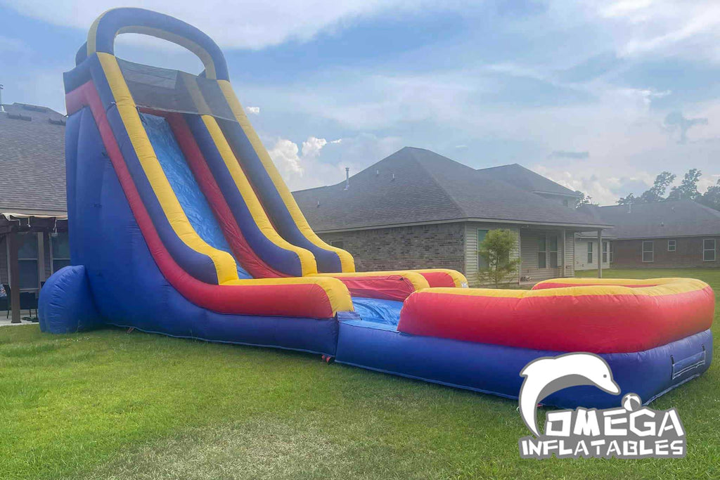 22FT Blue Commercial Inflatable Water Slide