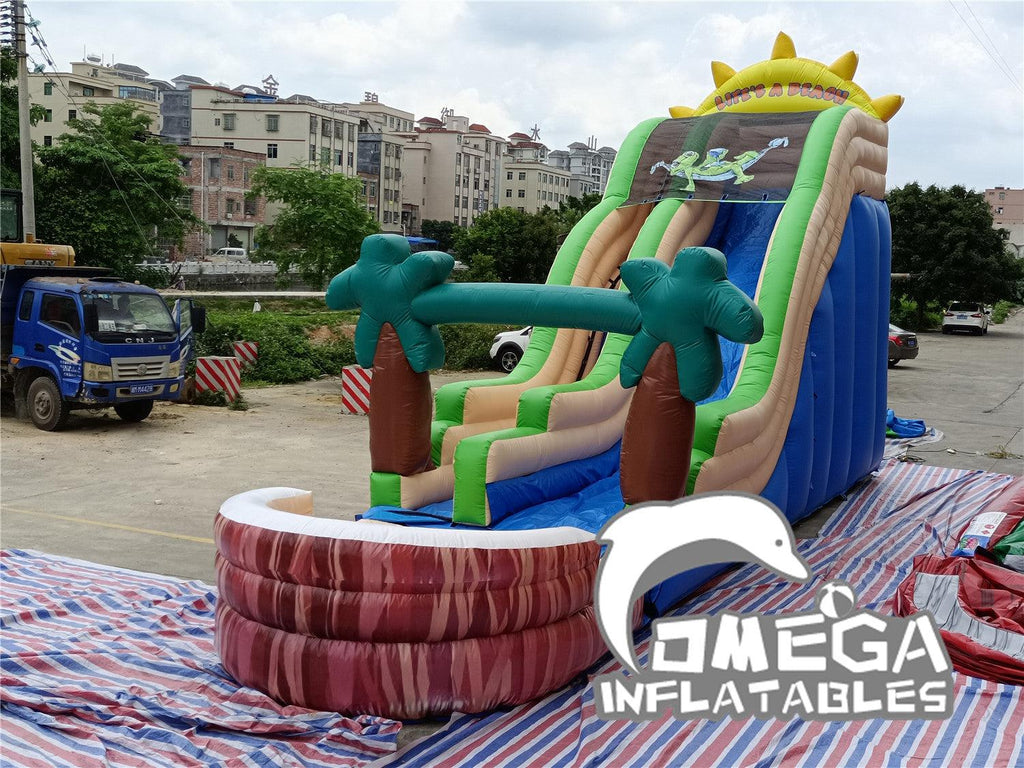 22FT Life's a Beach Inflatable Water Slide - Omega Inflatables Factory