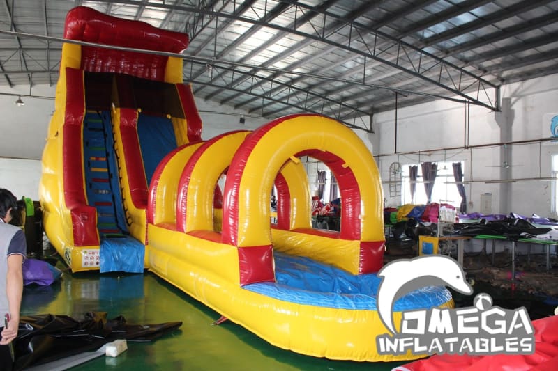 22FT Fire Wave Water Slide - Omega Inflatables Factory