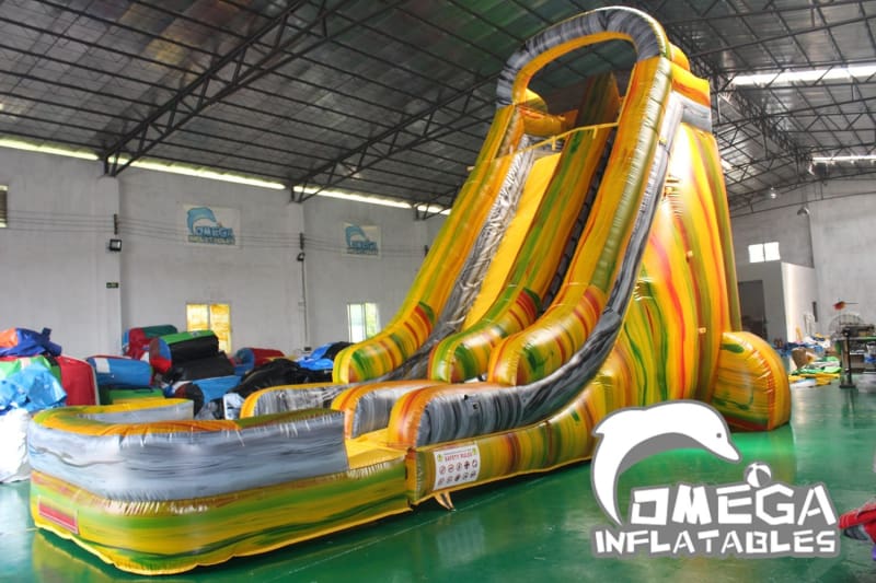 22FT Marble Rainbow Water Slide