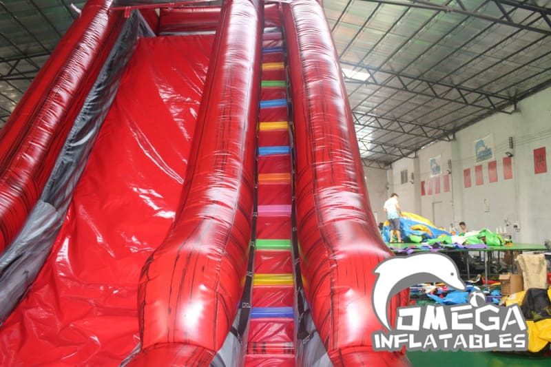 22FT Marble Red Water Slide