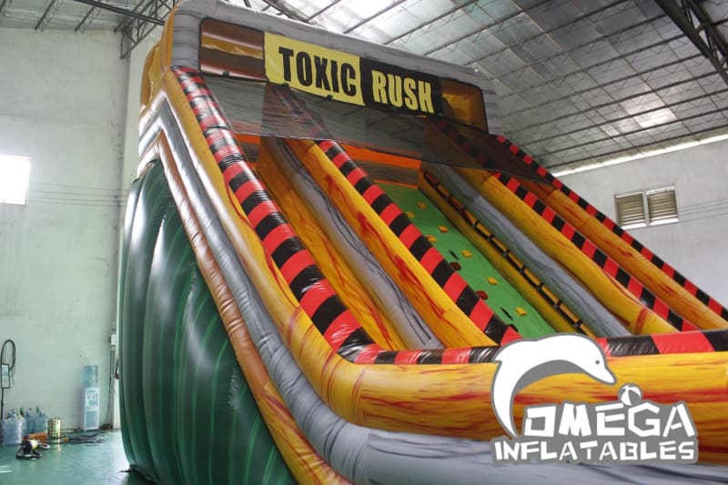 22FT Toxic Rush Marble Inflatable Wet Dry Slide