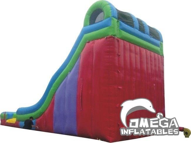 23FT Retro Rainbow Double Lane Wet Dry Water Slide