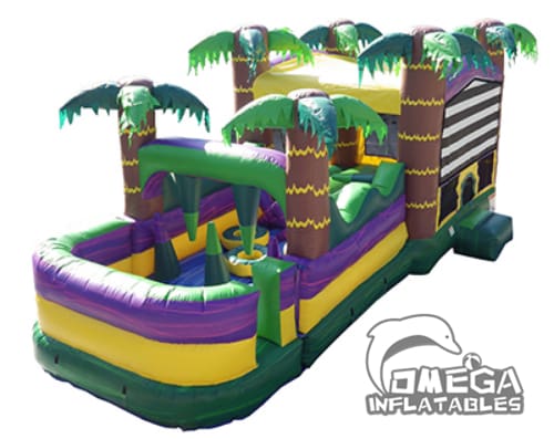 30FT Palm Beach Obstacle Bounce House