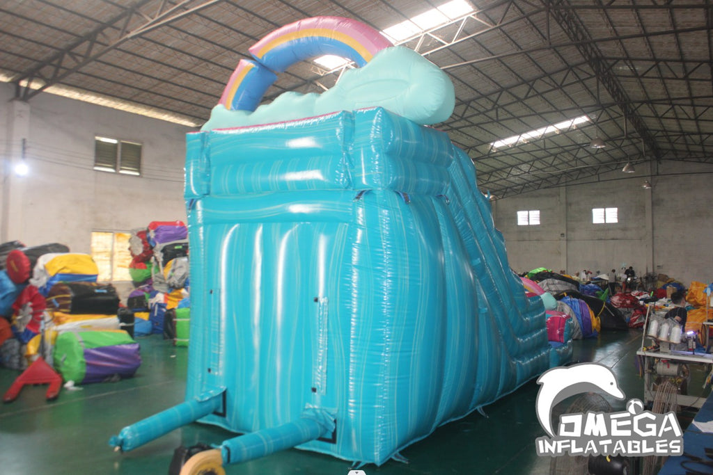 16FT Rainbow Inflatable Water Slide