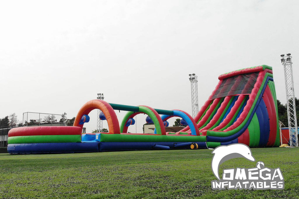 32FT Triple-Lane Giant Inflatable Water Slides for Sale