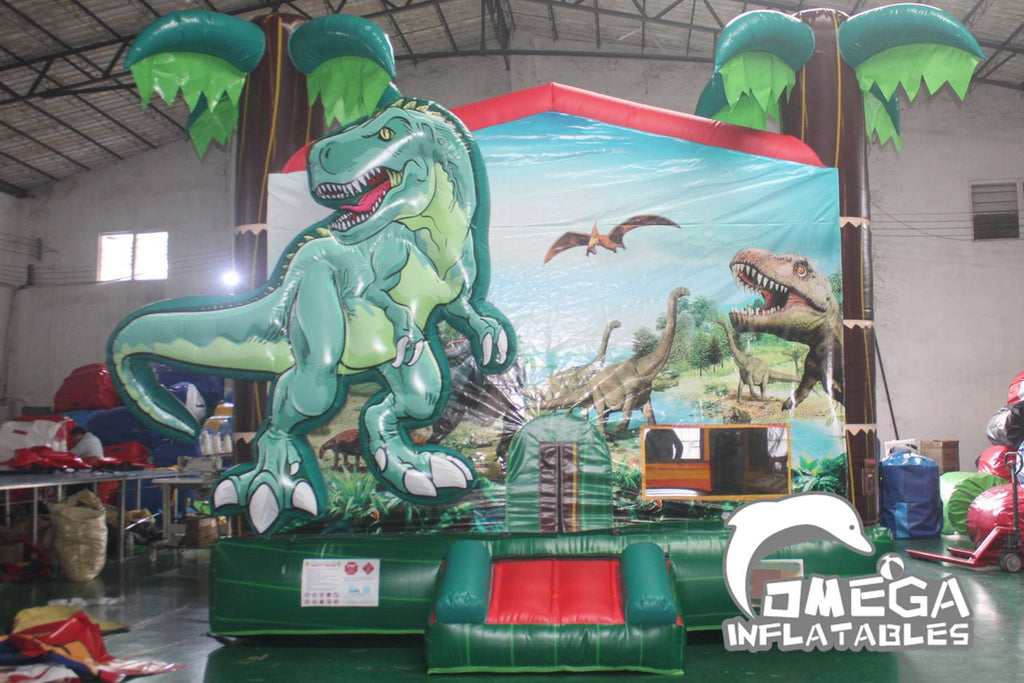 3D Dinosaur Commercial Bounce House for Sale