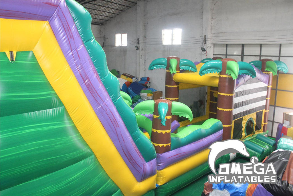 69FT Palm Beach Commercial Inflatable Obstacle Course - Omega Inflatables Factory