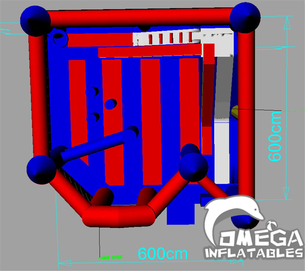 Inflatable 5 in 1 Castle Combo - Omega Inflatables Factory