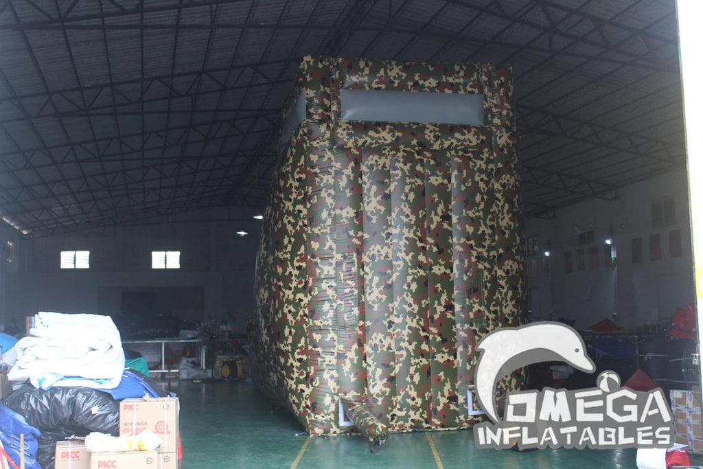 16FT Inflatable Camo Battleship Slide - Omega Inflatables Factory