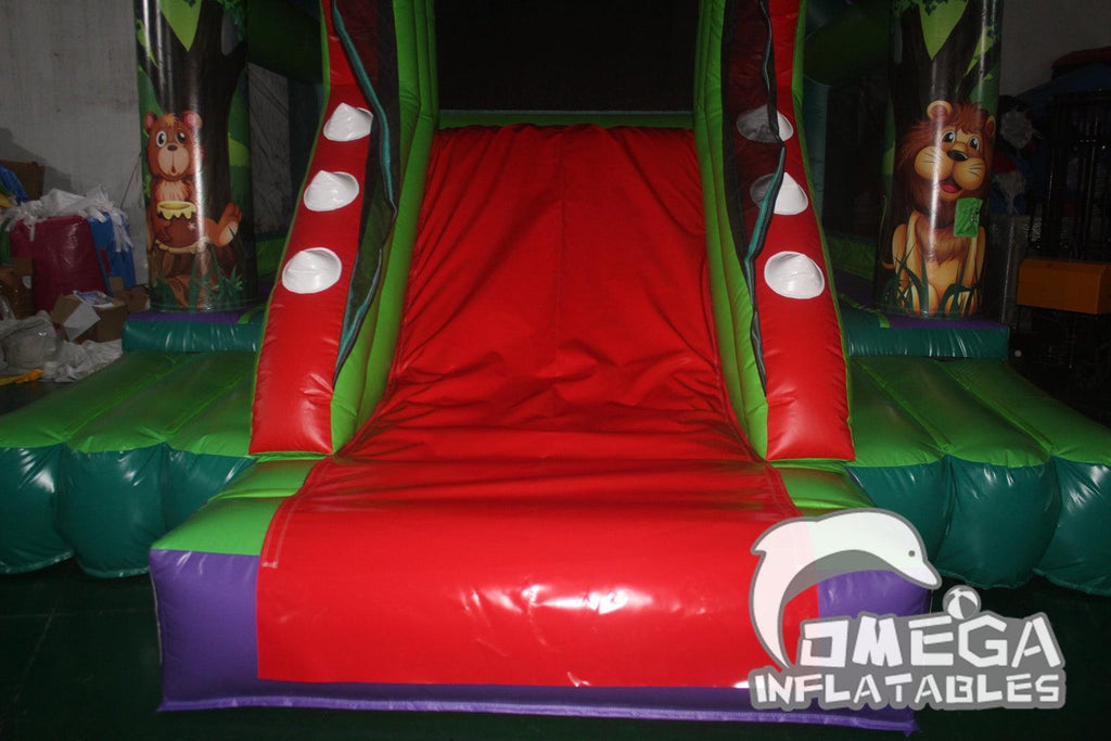 Crocodile Front Slide Bouncy Castle - Omega Inflatables Factory