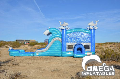 Dolphin Dual Lane Combo Inflatable For Sale