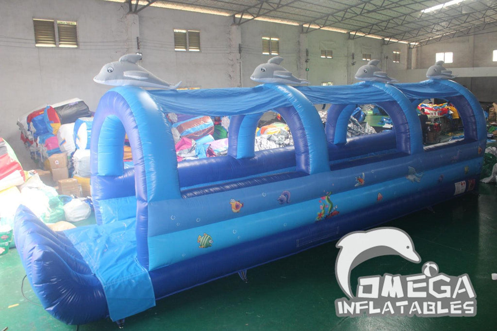 Dolphin Slip N Slide Commercial Slip and Slide for Sale - Omega Inflatables Factory