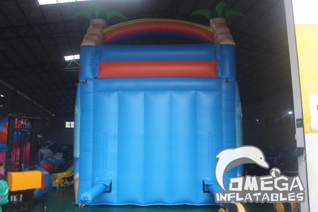 18FT Double Funnel Tunnel Water Slide - Omega Inflatables Factory