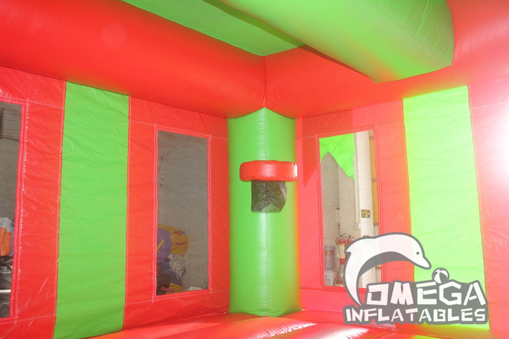 Gift Box Bounce House / Jumper (Red and Green) - Omega Inflatables Factory