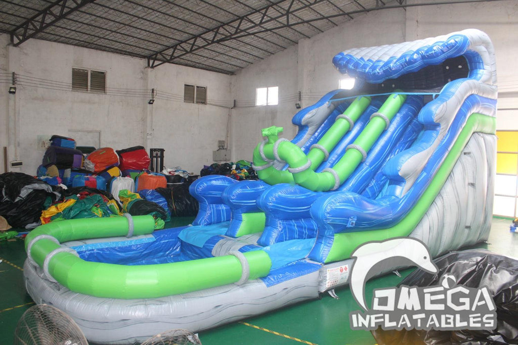 18FT Hydro Blaster Water Slide for sale - Omega Inflatables Factory