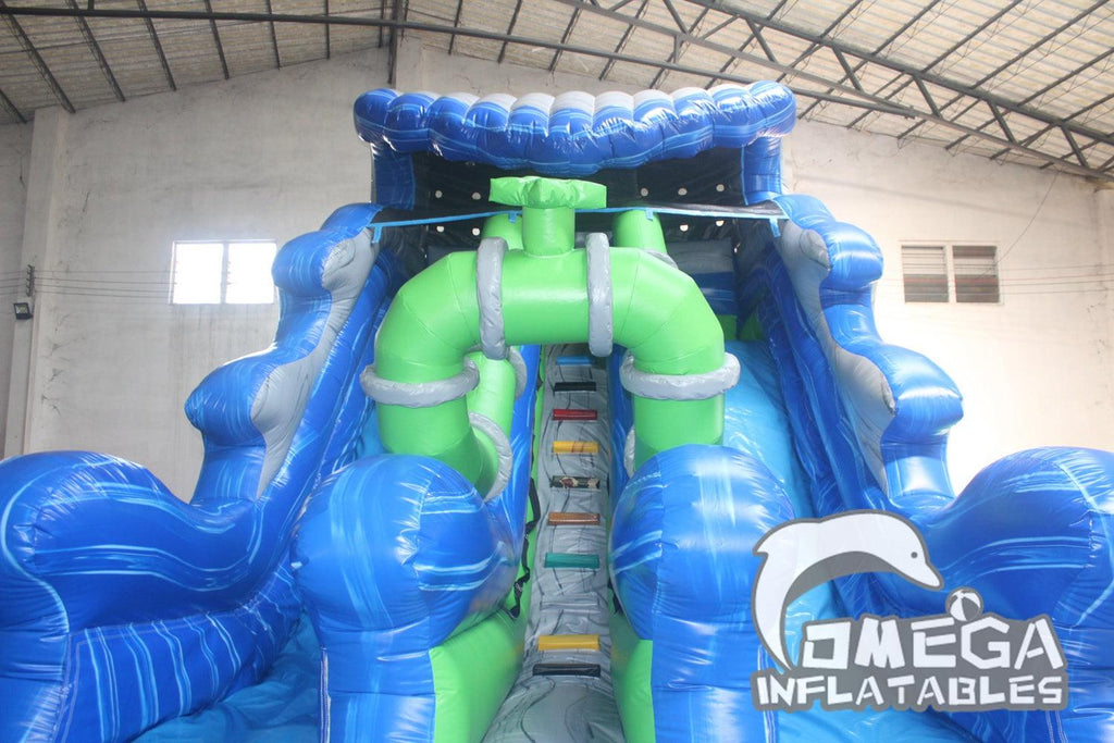 18FT Hydro Blaster Water Slide for sale - Omega Inflatables Factory