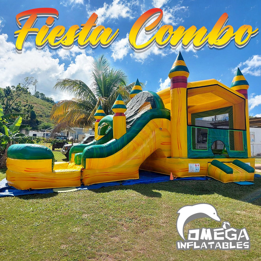 Fiesta Dual Lane Front Loader Combo Inflatables Wholesale