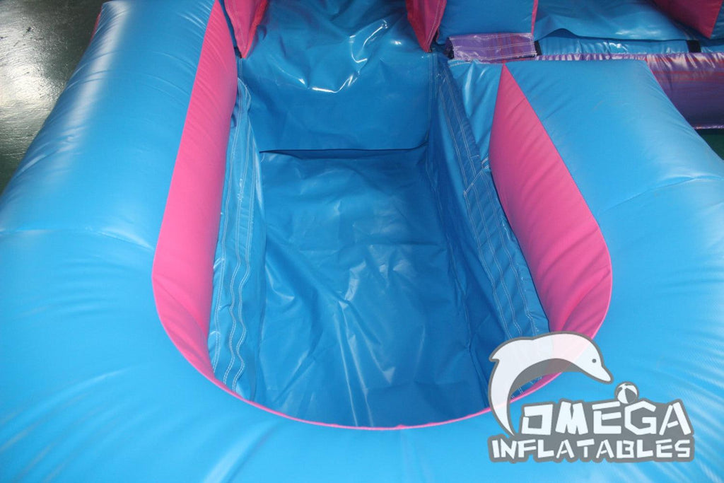 Inflatable Kids Pink Bounce House and Water Slides For Sale - Omega Inflatables Factory