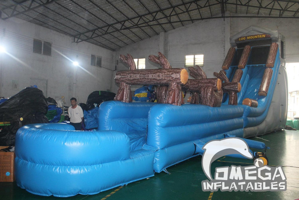 21FT Inflatable Log Mountain Water Slide for Sale - Omega Inflatables Factory