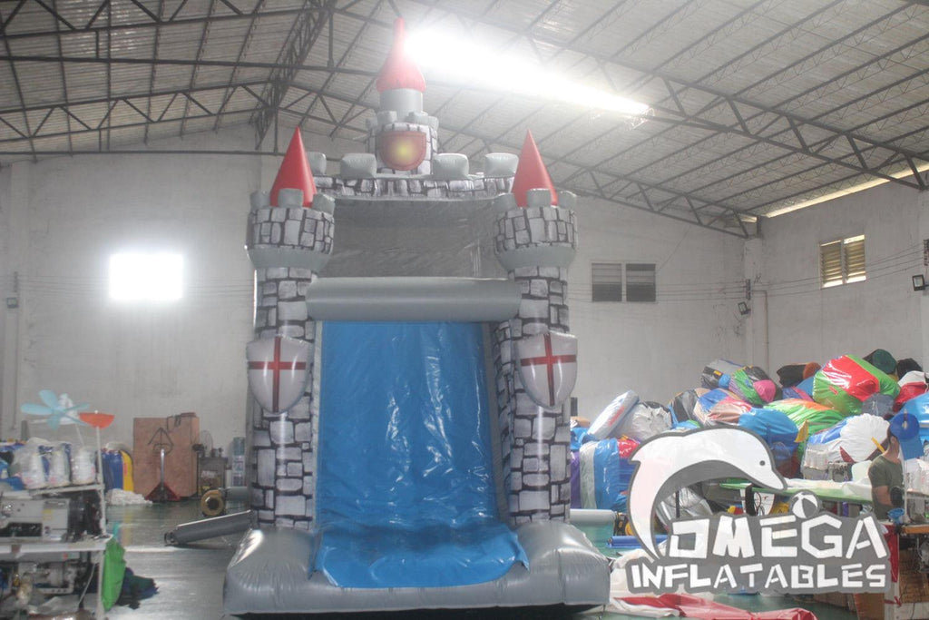 Medieval Knight Castle Inflatable Obstacle Course - Omega Inflatables Factory