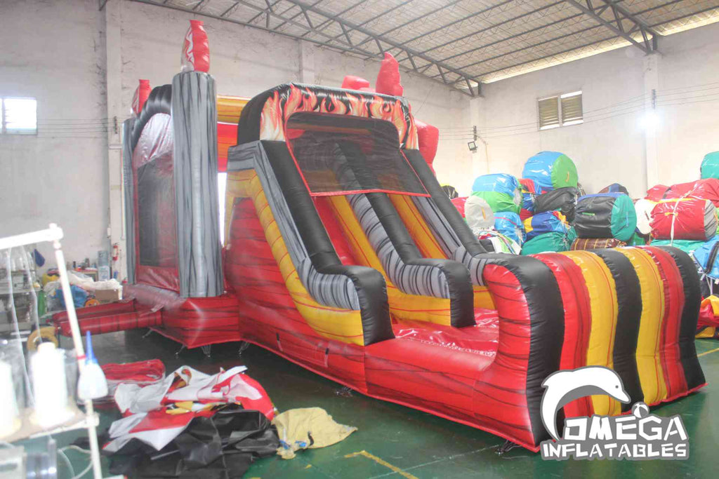 Monster Truck Marble Red Inflatable Dry Combo