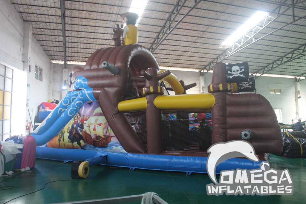 Pirate Ship Inflatable Obstacle Course - Omega Inflatables Factory