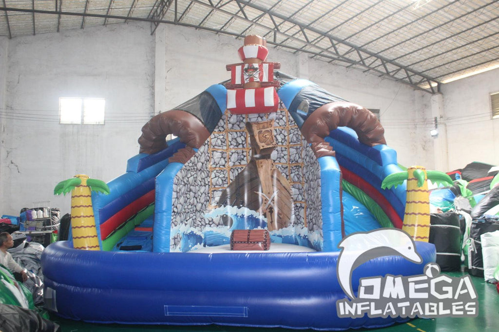 Inflatable Pirate Treasure Water Slide - Omega Inflatables Factory