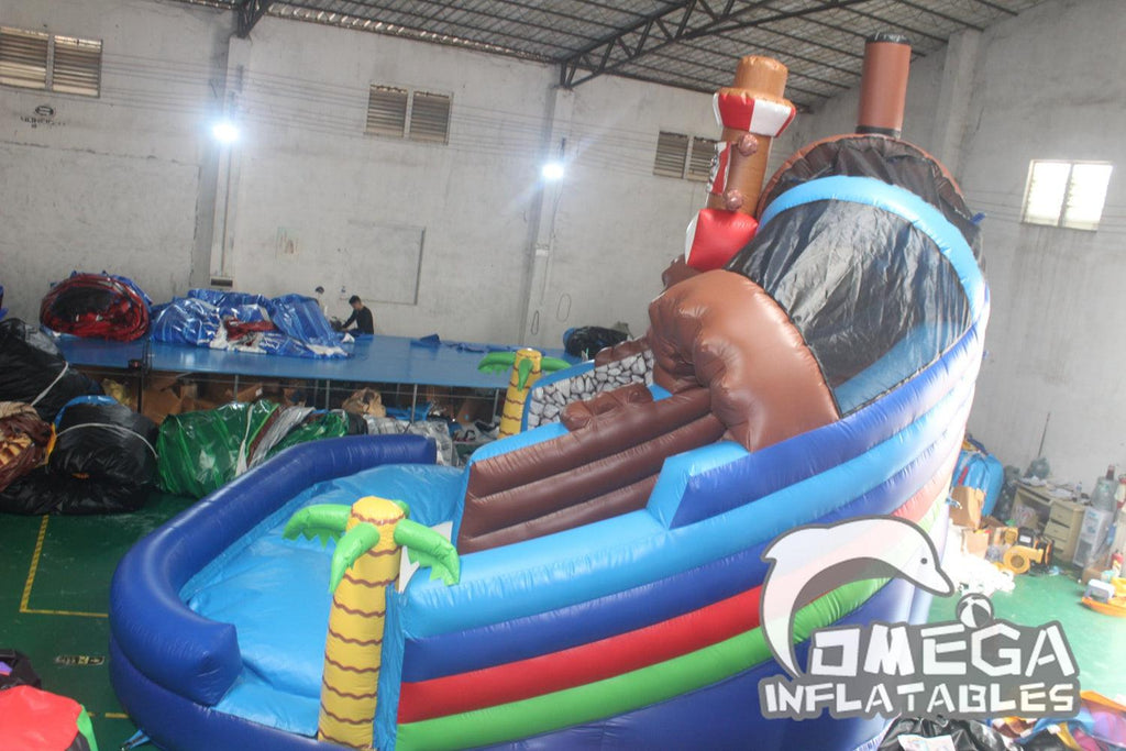 Inflatable Pirate Treasure Water Slide - Omega Inflatables Factory