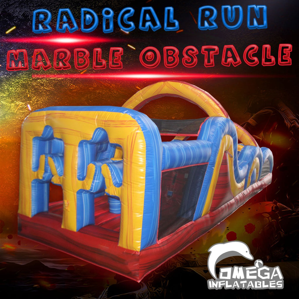 Radical Run Marble Inflatable Obstacle Course (Small Version)