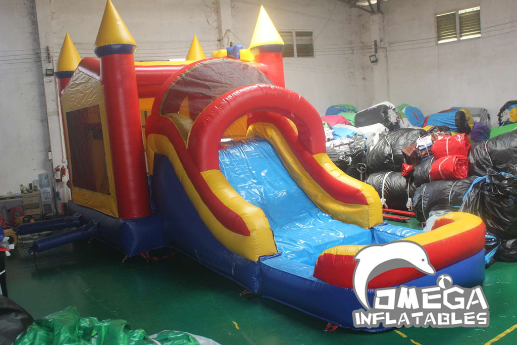 Rainbow Mega Wet Dry Combo Commercial Inflatables for Sale