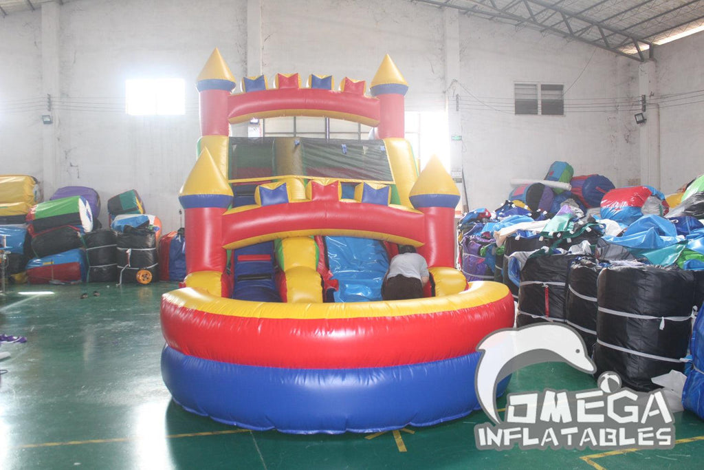 13FT Rainbow Inflatable Commercial Blow Up Water Slide - Omega Inflatables Factory