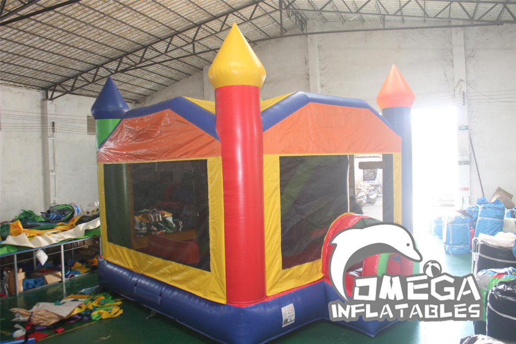 Rainbow 5-Part Multi Play Inflatable Combo - Omega Inflatables Factory