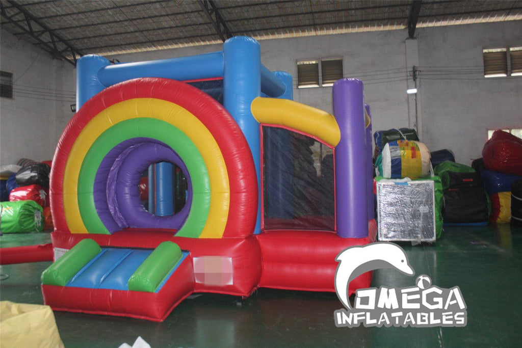 Rainbow Inflatable Kids Bounce House for Sale - Omega Inflatables Factory