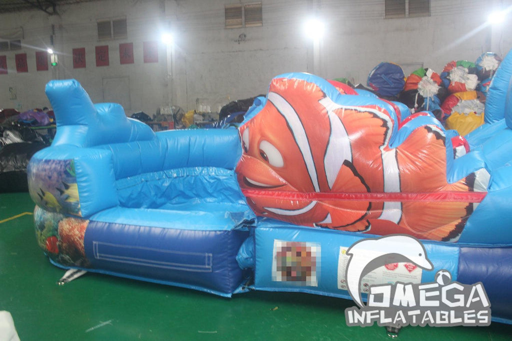 18FT Shark Water Slide - Omega Inflatables Factory