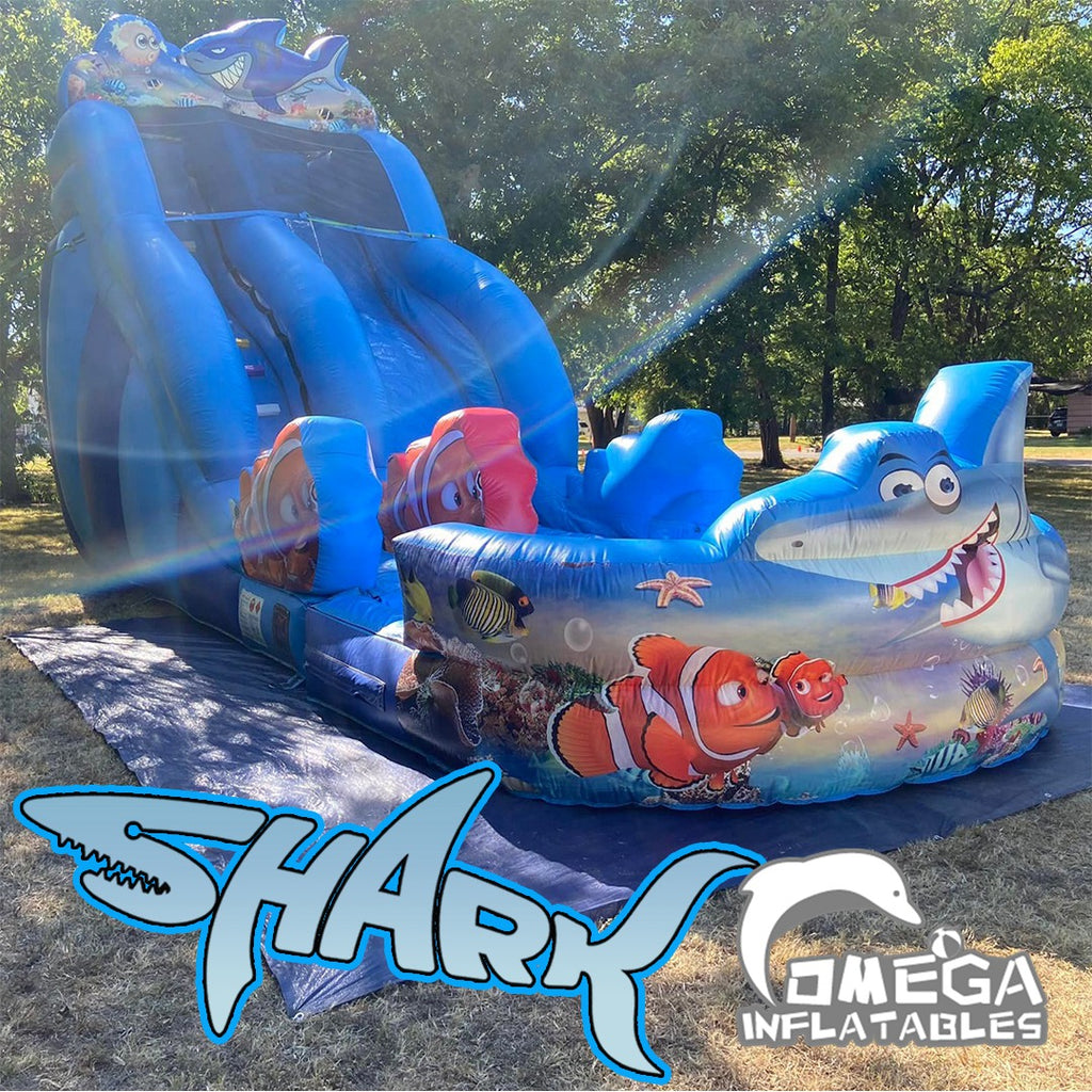 18FT Shark Water Slide